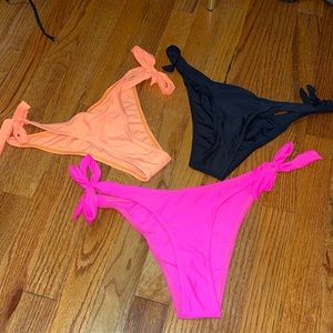 Never worn bikini bottoms orange pink black